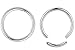 Pair of 2 Rings: 16g 7/16 Inch Surgical Steel Segment Hoop Ring Circular Barbells