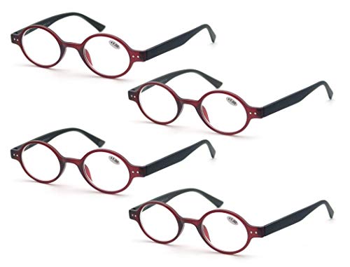 MODFANS Confezione da 4 occhiali da lettura per