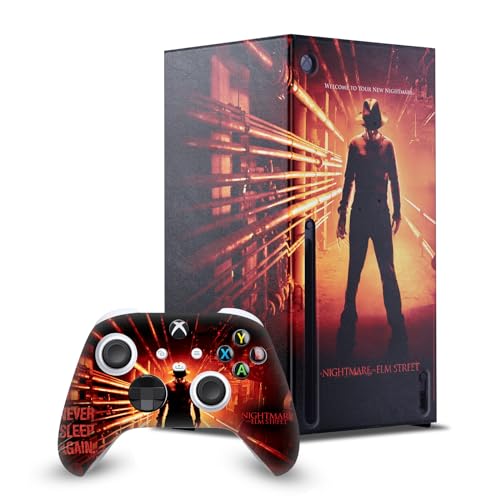 Ensemble de skins Xbox Series X protection vinyle affiche film Freddy Krueger