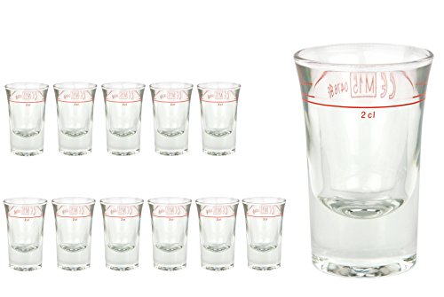 Van Well 24er Set Schnapsgläser DUBLINO – 2 cl geeicht, mit Füllstrich & Stempel, stapelbar, klar, hochwertiges Markenglas für Spirituosen, Shotgläser, Bar & Gastronomie