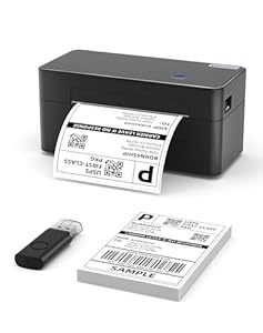 BORN4SHIP 4x6 Thermal Printer, USB Shipping Label Printer, Label Maker Machine for Shipping Packages, DHL, Amazon, Ebay, Etsy, UPS, Compatible with Windows,Mac OS and Linux Systems (USB Only)