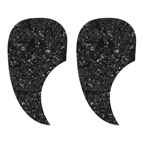 Bloepum 2Pcs Acoustic Guitar Pickguard Self-Adhesive Pick Guard Plate Comma Shape for Classical Acoustic Guitar Part,