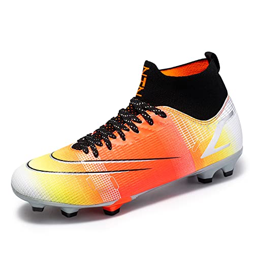 MFSH Boys' Sports Outdoor Football Shoes,Men's Boys Turf Cleats Soccer Athletic Football,Indoor Comfortable Football Shoes