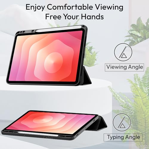 Image of Robustrion Cover Case for Samsung Galaxy Tab S11 11 inch Cover with [S-Pen Holder], Flip Cover Case for Samsung S11 Tablet 11 inch [Auto Sleep Wake] - Black
