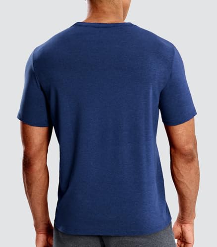 Image of MIER Mens Dry Fit T-Shirts Short Sleeve Ultra Soft Tee Tops, Crew Neck | X-Sofort Performance Tshirt for Athletic Running Workout Active Gym; Moisture Wicking & Breathable; High Stretchy