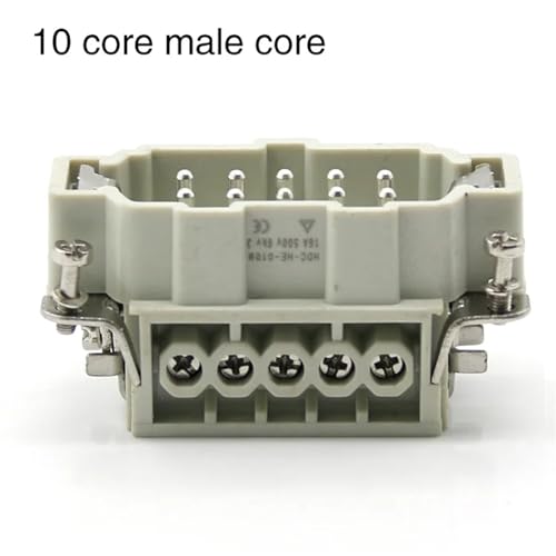 Conector multipolar de aviación resistente HDC-HE de 10 pines macho y hembra 2