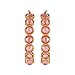 GUESS Goldtone Light Pink Crystal Glass Stone Hoop Earrings