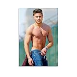 Fittg Zac Efron Poster Star Artworks Picture Print Wall Art Painting Canvas Gift Decor Homes Decorative 08x12inch(20x30cm)