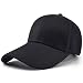 Produktbild LDDENDP Herren-Baseballmütze Einfache schwarze lange Sportmütze Bequeme atmungsaktive Outdoor-Damen-Sport- und Freizeitmütze, wilder Modehut, Straßenvisier, Busfahrerhut, verstellbar