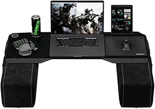 Couchmaster CYBOSS - Extra Wide Ergonomic Couch Desk / Lap Desk for Notebooks or Wireless Periphery, Incl. Pillows, Perfect for Couches / Beds