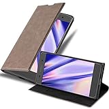 Cadorabo Funda Libro para Sony Xperia XA en MARRÓN CAFÉ - Cubierta Proteccíon con Cierre Magnético, Tarjetero y Función de Suporte - Etui Case Cover Carcasa