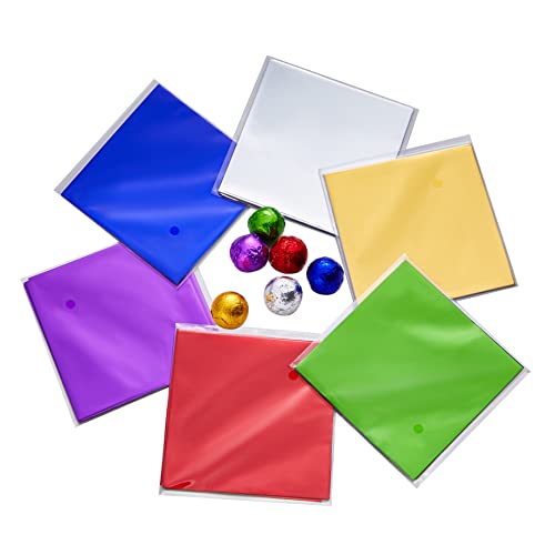 600pcs Foil Candy Wrappers, 6 Colors