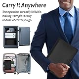 2Pcs Fireproof Document Pouch Set, 34.7x25cm Fire Water Proof Cash Pouch, 20.3x14.2cm Fireproof Safe Storage, Insulated Money Bag with Zipper, Banking for Cash, File, Passport, Valuables Box - Image 5