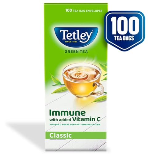 Image of Tetley Green Tea, Classic, 100 Tea Bags Flavour : Regular