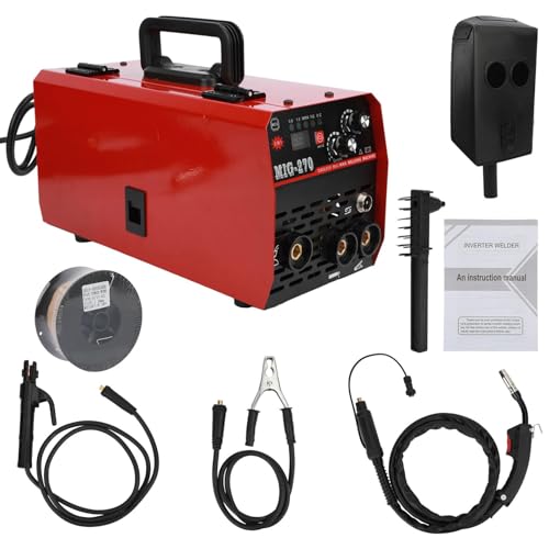 Máquina de soldadura MIG TIG MMA Inverter Soldador 220V IGBT sin gas autoprotección ajustable 30-270A con máscara de soldadura Soporte de doble voltaje
