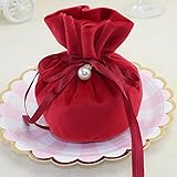 GIAMA 5-50 PCS Velvet Sacs d'emballage avec Perle String Biscuits Biscuits Biscuits Sacs Candy Sacs Boîtes Bijoux Velvet Sachet Sacs