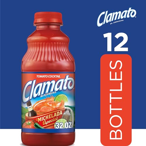 Michelada Especial, 32 fl oz bottle (Pack of 12), Mixed with Tomato Juice and Spices, Authentic Flavor, Perfect Mixer for Micheladas, Bloody Mary Drinks and other Cocktail Spirits