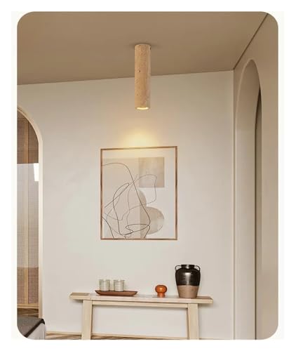 Lustre en pierre de travertin blanc haut de gamme pour table de bar