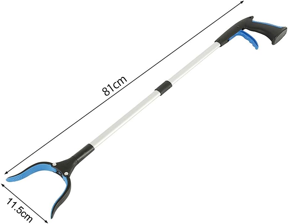 Tool, 32" Foldable Litter Picker Lightweight Aluminum Reaching Aid with Rotating Rubber Gripper, Long Arm Extender for Elderly,Garden Gripper?