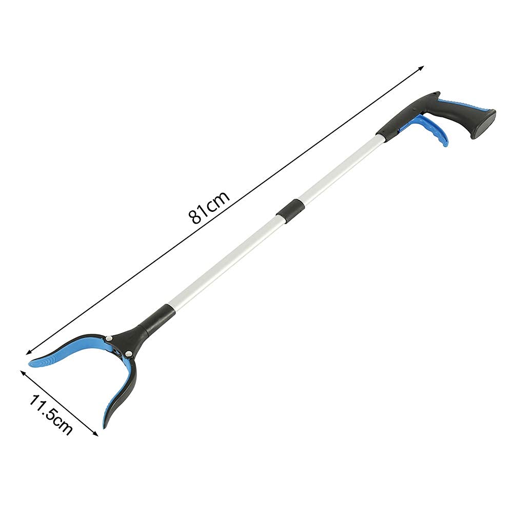 Greifer-Greifwerkzeug, 81,3 cm faltbarer Abfallsammler, leichte Greifhilfe aus Aluminium mit drehbarem Gummigreifer, langer Armverlängerung for ältere Menschen