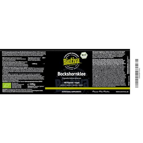 Bockshornklee-Kapseln Biotiva mit 150 Kapseln aus Bio-Anbau