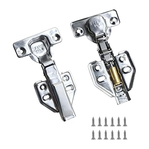 2Pcs Kitchen Cabinet Hinge 35mm Plate Inset Cupboard Door Hinges Cover