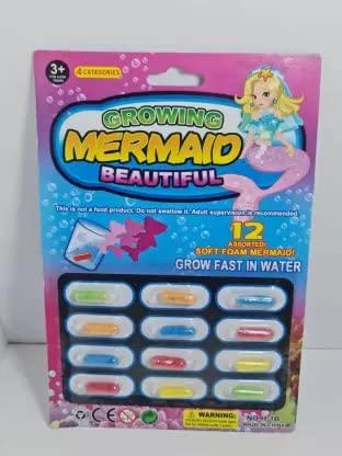 Qwick Click Water Grow Foam Mermaid Magic Capsule 12 Magic Tricks (Age: 3+ Years)