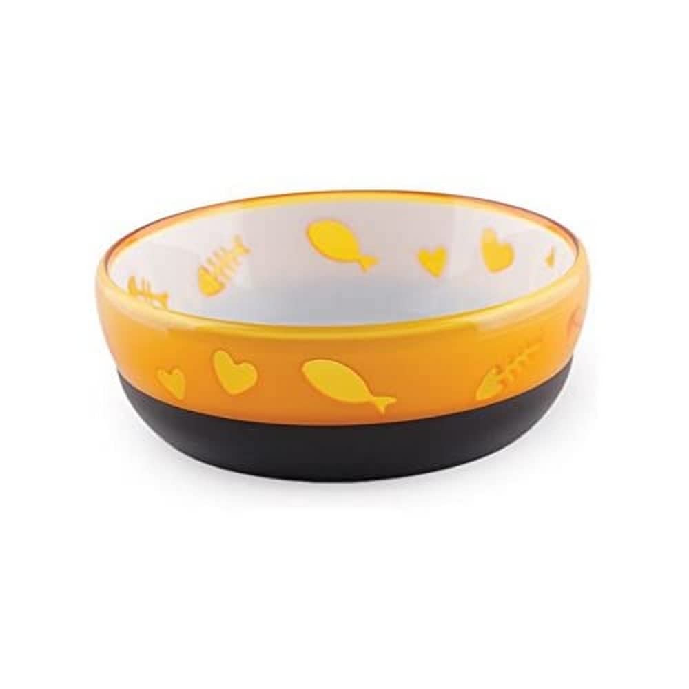 ALL FOR PAWSModern Cat Love Feeder Bowl, Orange, 1.64 Kg