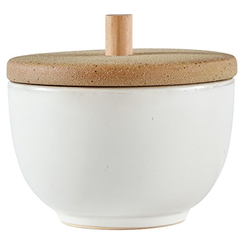 Amazon Brand – Stone & Beam Rustic Acorn Shaped Stoneware Box, 4.25