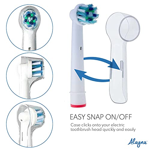 Oral B Compatible Replacement Brush Head Protection Cover Caps- 4 Pk – Keep Your Electric Toothbrush Heads Dust & Germ Free- Great For Travel & Everyday Use- Case Contributes To Sanitary Health #TOP6