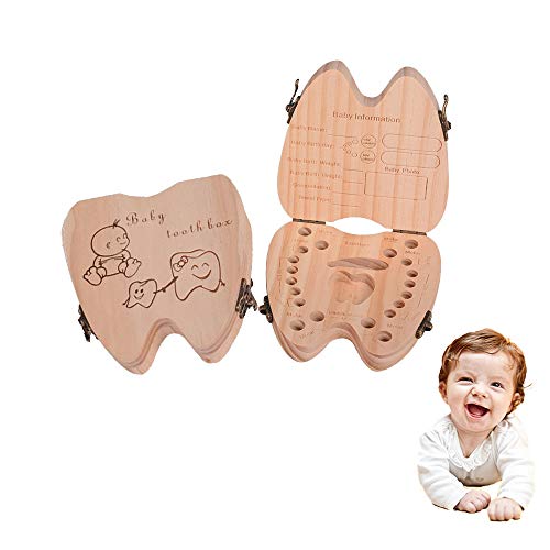 ANDER Lost Boys for Tooth Fairy, Tooth Fairy Pillow Personality Baby Teeth Box, Keepsake Boxes Wooden Lost Deciduous Tooth Collection Organizer Storage for Baby Keepsake (Tooth-Boy)