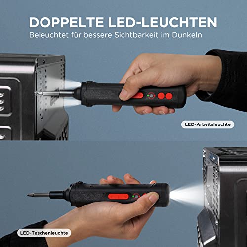 Elektrischer Schraubendreher HZHNS mit 18 Bits und USB-Ladefunktion