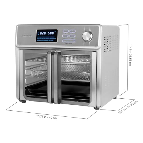 Kalorik MAXX® Digital Air Fryer Oven, 26 Quart, 10-in-1 Countertop Toaster Oven & Air Fryer Combo-21 Presets up to 500 degrees, Includes 9 Accessories & Cookbook, 26-Quart, Stainless Steel by Kalorik - Image 6