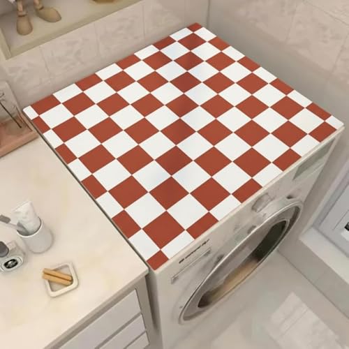 Image of Homecloud Non-Slip Washing Machine Mat - Durable Waterproof Protective Cover for Washer & Dryer, Dust-Resistant Mat Ideal for Laundry Room & Kitchen Appliances (Rust)
