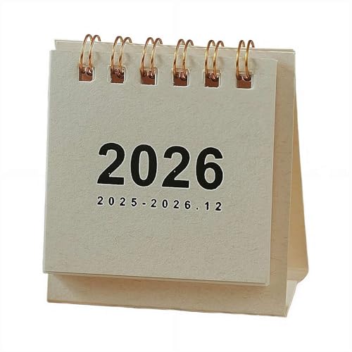 ミニデスクカレンダー 2026、2026年用スタンディングフリップカレンダー、スケジュールプランナー、ToDoリスト、デイリーメモカレンダー、重要な日のリマインダー、自宅オフィス屋外用。