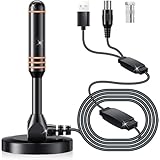 テレビアンテナ 【2025新設計】 KKNHS 室内アンテナ 地デジアンテナ 強化モデル500KM 受信範囲 4K HDTV 360° 全方位受信 高感度受信増幅器 接続簡単 無料視聴 USBタイプ 防水 強力電界 屋外/屋内対応 小型 UHF VHF対応