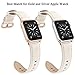 SWEES Leather Band Compatible for iWatch 38mm 40mm, Genuine Leather Replacement Strap Rose Gold Buckle Compatible iWatch Series 6 5 4 3 2 1 Sports & Edition Women And Men, Ivory White