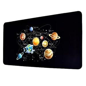 Seagull flight of fashion Large Extended Mouse Pad XXL with Non-Slip Rubber Base, Stitched Edge Mouse Mat for Laptop, Computer & Desk – 60 x 30 x 0.2 cm – Solar System