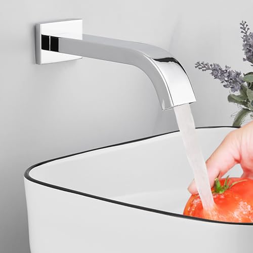 Mitigeur automatique mural doré à capteur eau chaude et froide