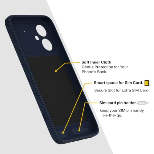 Image of Outlouders Back Cover for Poco M8 Power 5G | Soft Matte Silicone | Slim Fit | Magnetic-Safe Logo Design (Magnetic-Safe Not Compatible) | Shockproof | Camera Protection Bumper Case (Blue)