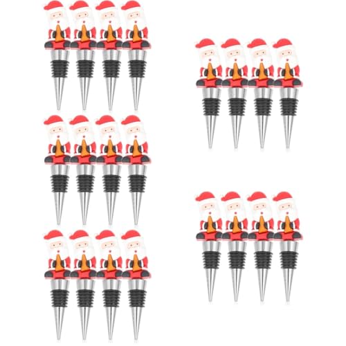 Alipis 20stücke Wiederverwendbare Weihnachts-weinflaschenverschluss Weinstopper Zur Frischhaltung Von Wein Bier Und Getränken Für Festliche Anlässe Und Partys