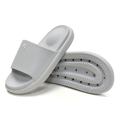 utune Cloud Slippers for Women and Men Massage Shower Bathroom Non-Slip Open Toe Super Soft Comfy Thick Sole Home House Cloud Cushion Slide Sandals for Indoor & Outdoor AG+ Slides