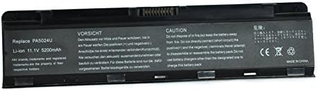 5200mAh 6 Cells Toshiba New Replacement Battery PA5024U-1BRS for Toshiba Satellite C800 C805 C840 C845 C850 C855 C870 C875 L800 L805 L830 L835 L840 L845 L850 L855 L870 L875 M800 M801 M805 M840 M845 P800 P840 P845 P850 P855 P870 P875 R945 S800 S840 S845 S850 S855 S870 S875 Laptop