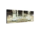 Islamischer Gebetsplatz 150x50cm Panorama Wandbild auf Leinwand und Keilrahmen fertig zum aufhängen - Unsere Bilder auf Leinwand bestechen durch ihre ungewöhnlichen Formate und den extrem detaillierten Druck aus bis zu 100 Megapixel hoch aufgelösten Fotos