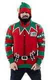 Sudadera con capucha unisex para hombre, diseño de renos feos, Papá Noel, elfo, árbol de Navidad, regalo para mujer, Lindo elfo, S