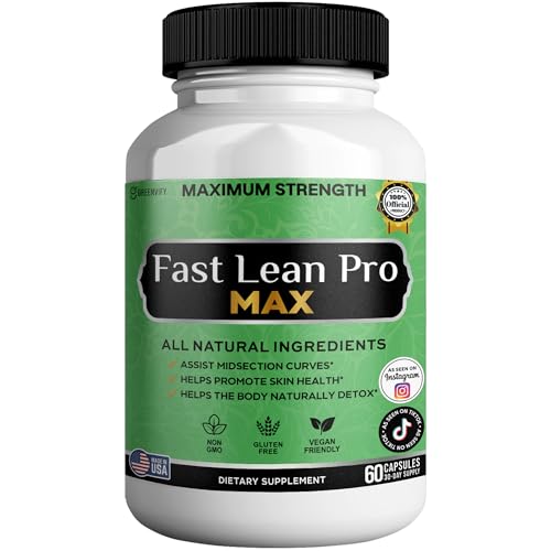 Fast Lean Pro Max Natural Dietary Supplement 60 Capsules 30-Day Supply All Natural Ingredients Vegan Friendly (1)
