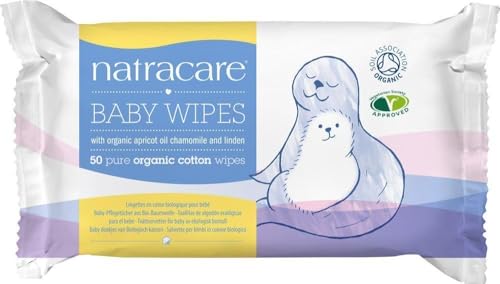 Natracare Organic Cotton Baby Wipes - 50 Wipes