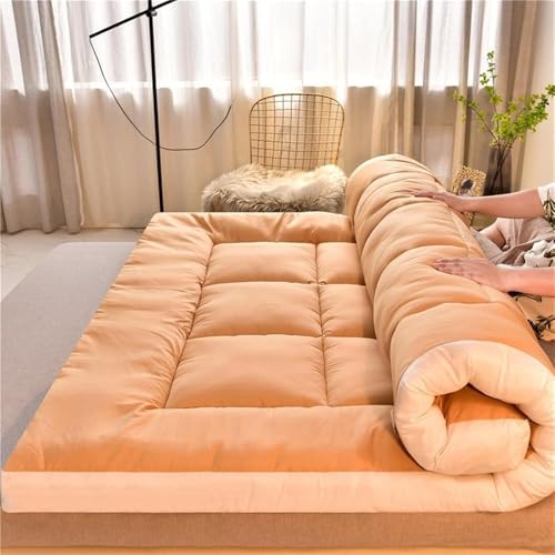 Cómoda cama individual japonesa, transpirable, portátil, enrollable, gruesa cama individual y sofá cama, ideal para invitados, 150 x 200 cm, diseño ecológico