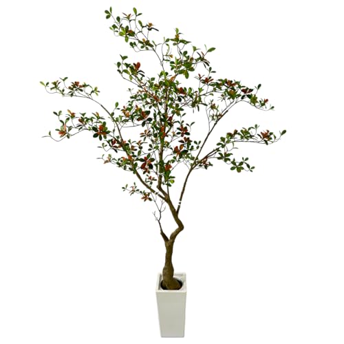 7ft Artificial Gardenia Tree for Indoor & Outdoor D&eacute;cor - Lifelike Foliage, Eco-Friendly Design...