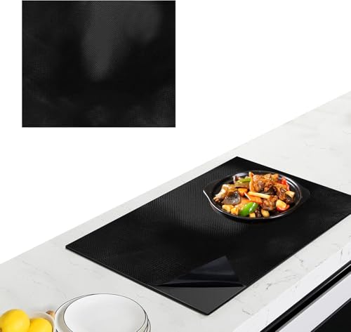 GETRICH 60x52cm Tapis de Protection Plaque Induction, Tapis De Cuisson à Induction en Silicone Silicone Tapis Induction Cooktop (Magnétique) Résistant à la...